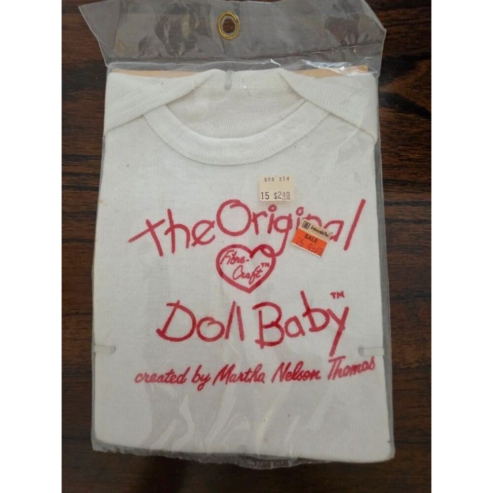 Vintage Original Doll Baby T-Shirt 18" Martha Nelson Thomas Fibre-Craft NOS